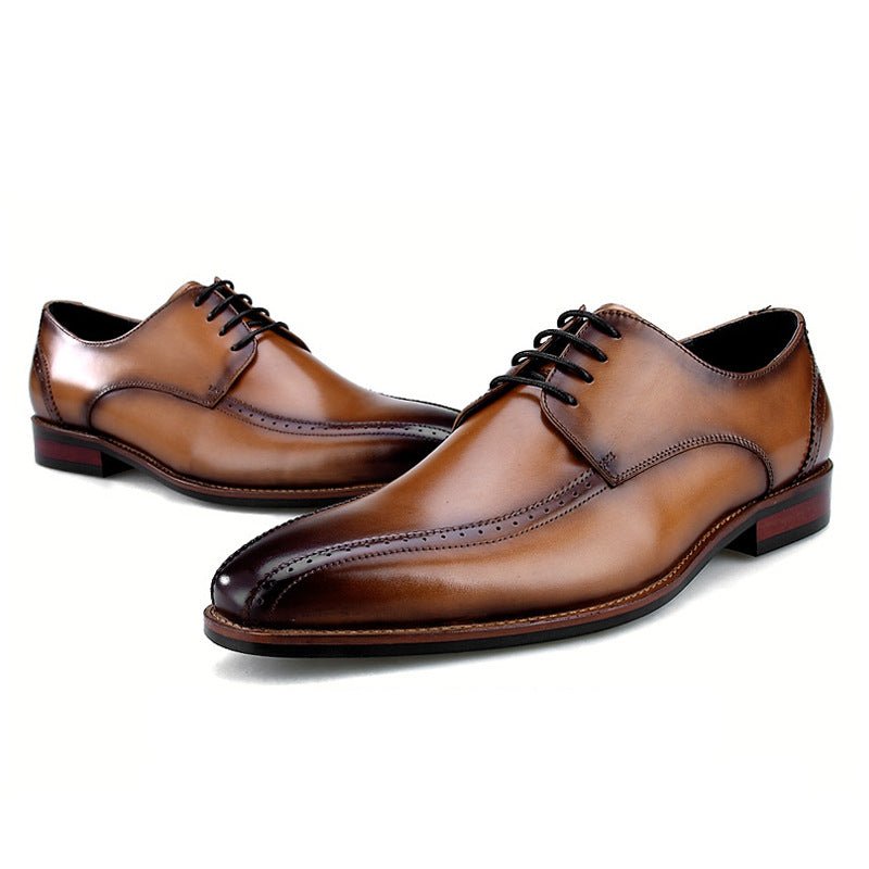 British Leather Top Layer Cowhide Business Suit Men's Shoes - DunbiBeauty, LLC