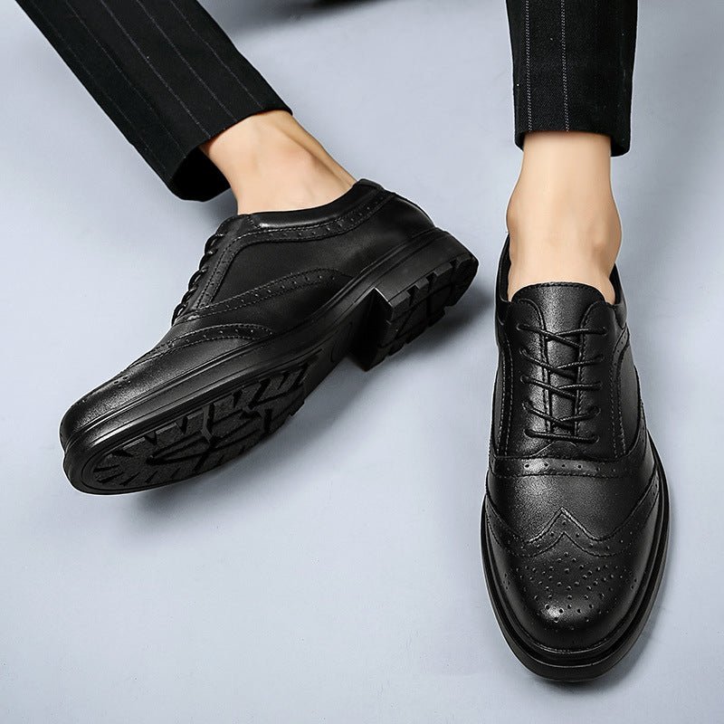 Brock leather men's shoes - DunbiBeauty, LLC