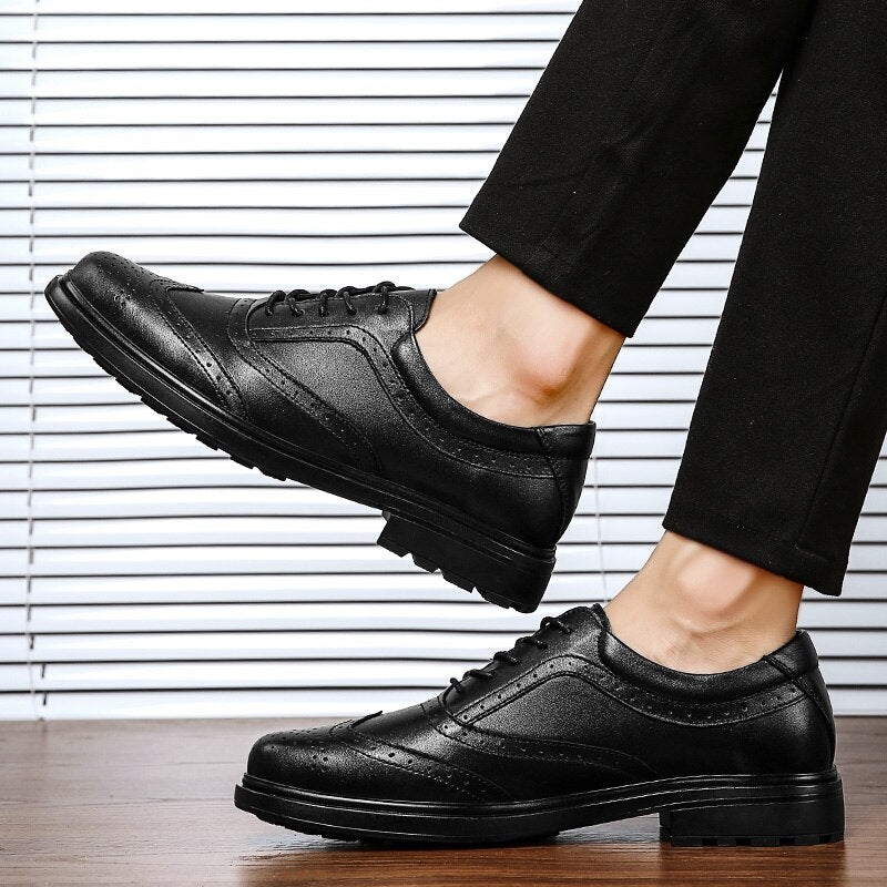 Brock leather men's shoes - DunbiBeauty, LLC