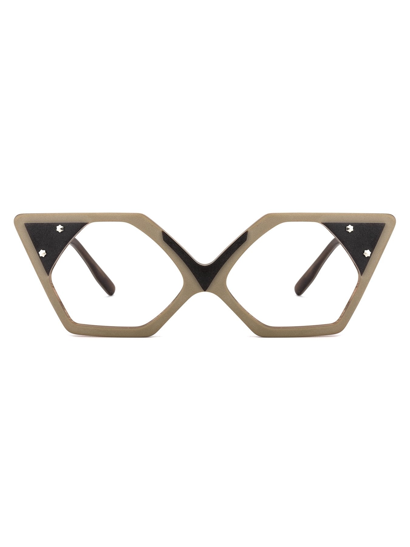 Brown Geometric Acetate Frame - DunbiBeauty, LLC