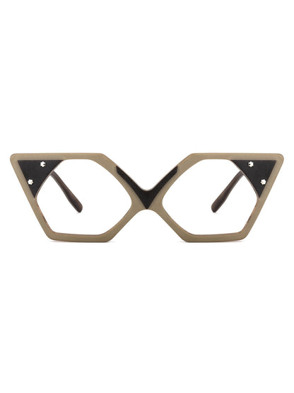 Brown Geometric Acetate Frame - DunbiBeauty, LLC