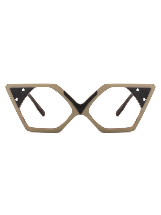 Brown Geometric Acetate Frame - DunbiBeauty, LLC