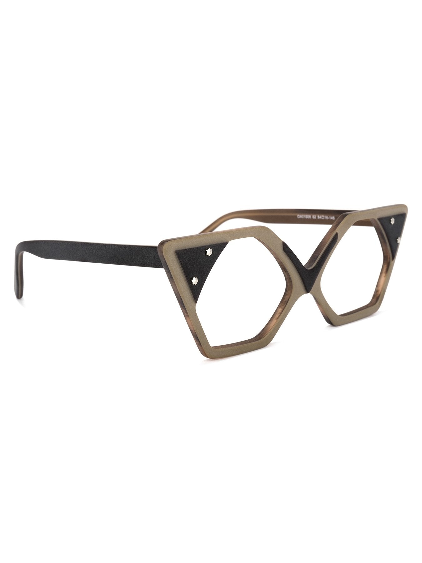 Brown Geometric Acetate Frame - DunbiBeauty, LLC