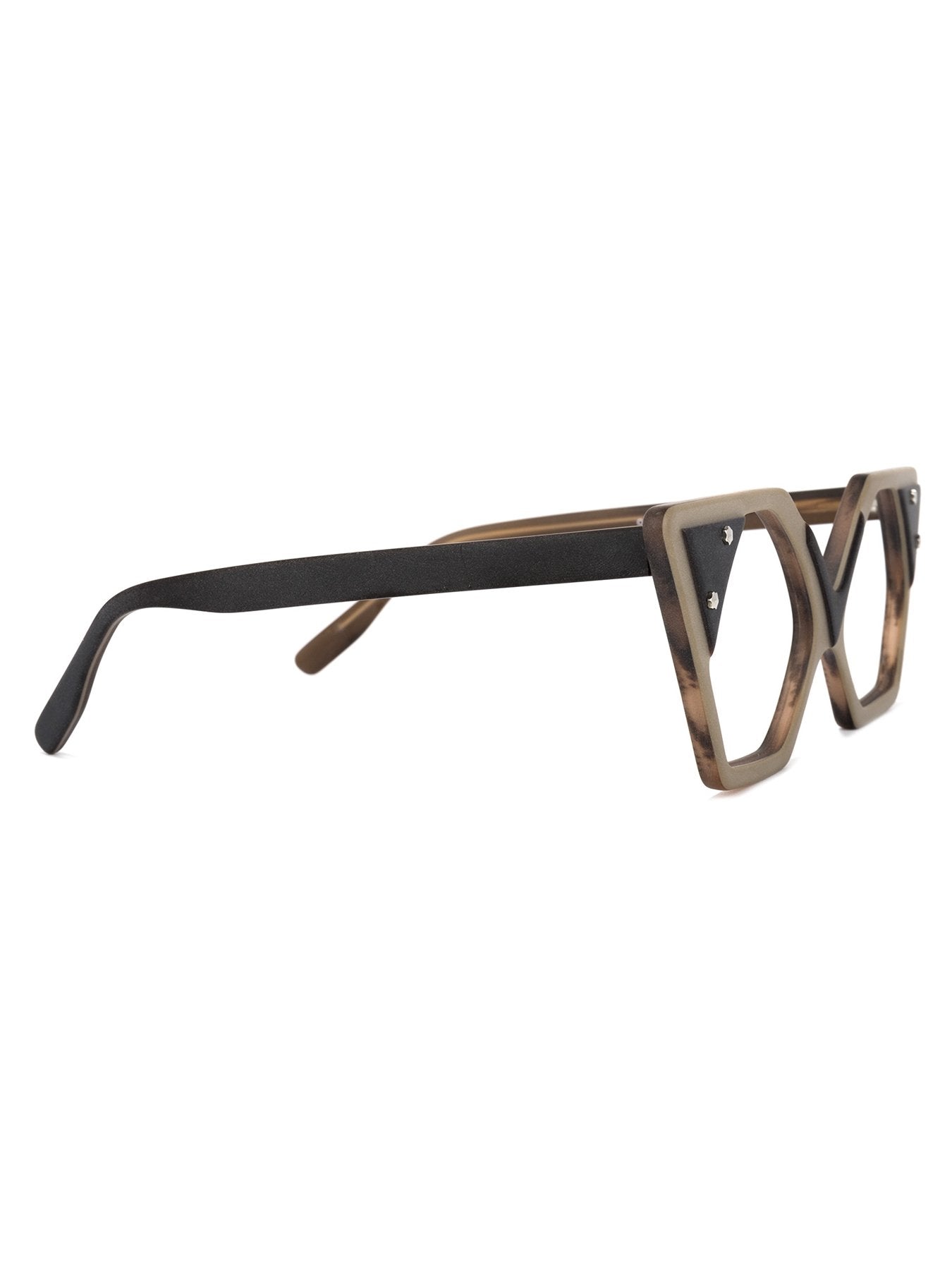 Brown Geometric Acetate Frame - DunbiBeauty, LLC