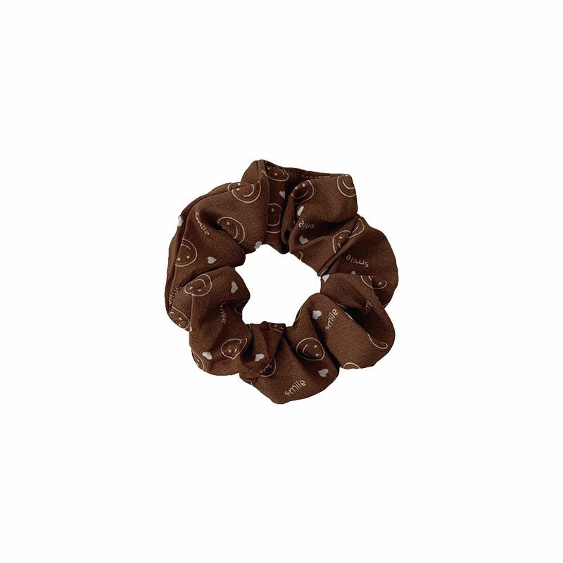 Brown Theme Print Hair Scrunchies - DunbiBeauty, LLC