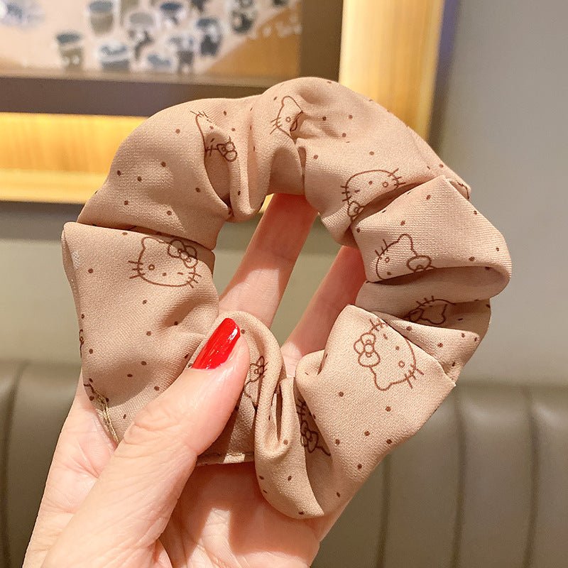 Brown Theme Print Hair Scrunchies - DunbiBeauty, LLC