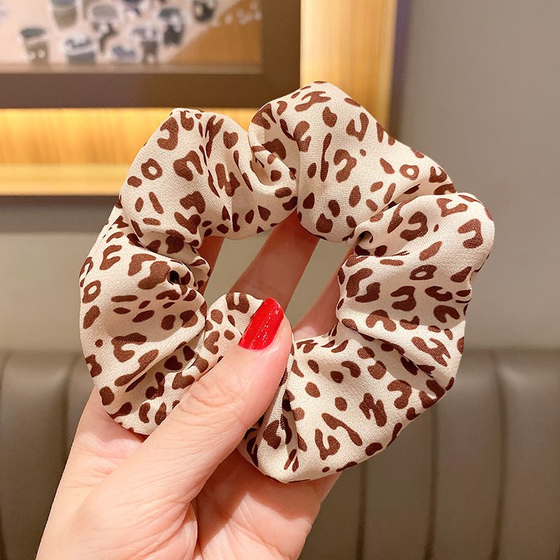 Brown Theme Print Hair Scrunchies - DunbiBeauty, LLC