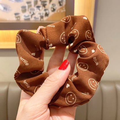 Brown Theme Print Hair Scrunchies - DunbiBeauty, LLC