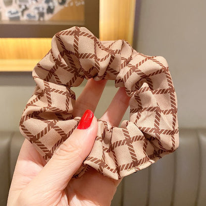 Brown Theme Print Hair Scrunchies - DunbiBeauty, LLC