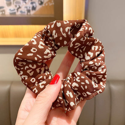 Brown Theme Print Hair Scrunchies - DunbiBeauty, LLC