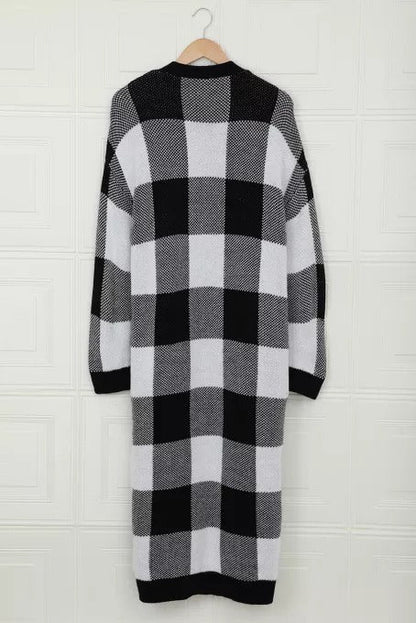 Buffalo Plaid Duster Cardigan - DunbiBeauty, LLC