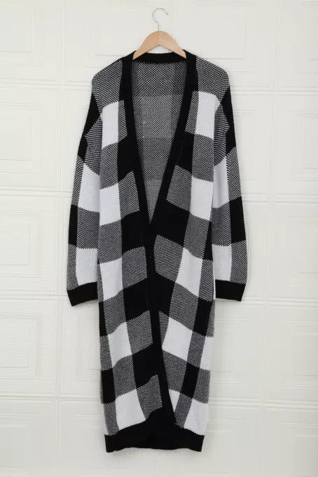 Buffalo Plaid Duster Cardigan - DunbiBeauty, LLC