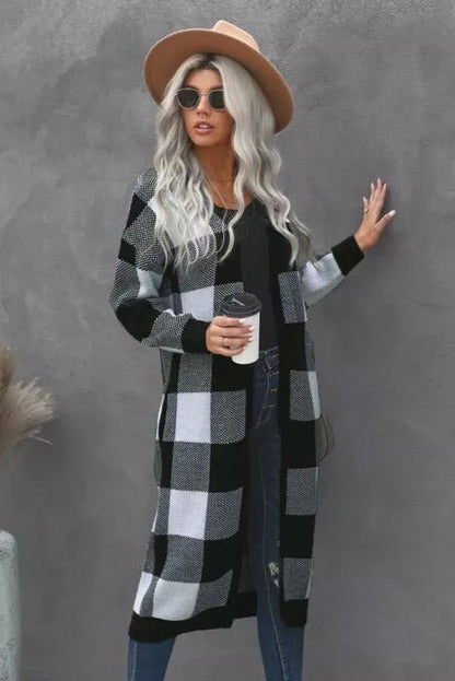 Buffalo Plaid Duster Cardigan - DunbiBeauty, LLC