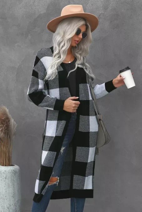 Buffalo Plaid Duster Cardigan - DunbiBeauty, LLC