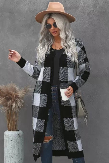 Buffalo Plaid Duster Cardigan - DunbiBeauty, LLC