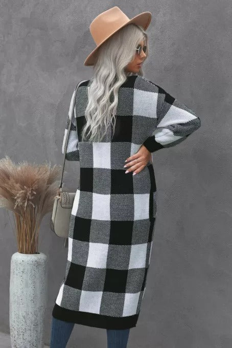 Buffalo Plaid Duster Cardigan - DunbiBeauty, LLC