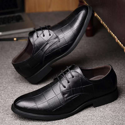 Business British Lace Up Black Casual Korean Style Breathable Shoes - DunbiBeauty, LLC