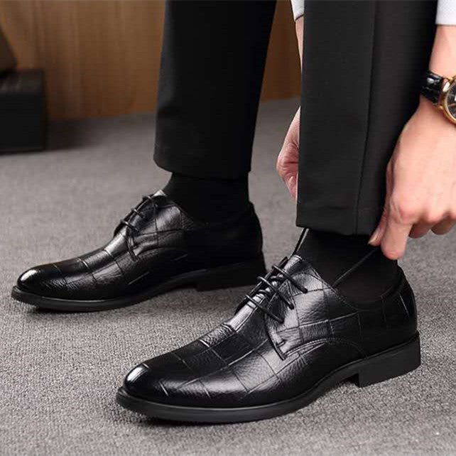 Business British Lace Up Black Casual Korean Style Breathable Shoes - DunbiBeauty, LLC