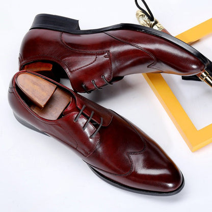 Business Pointed Toe Men's Small Leather Shoes - DunbiBeauty, LLC