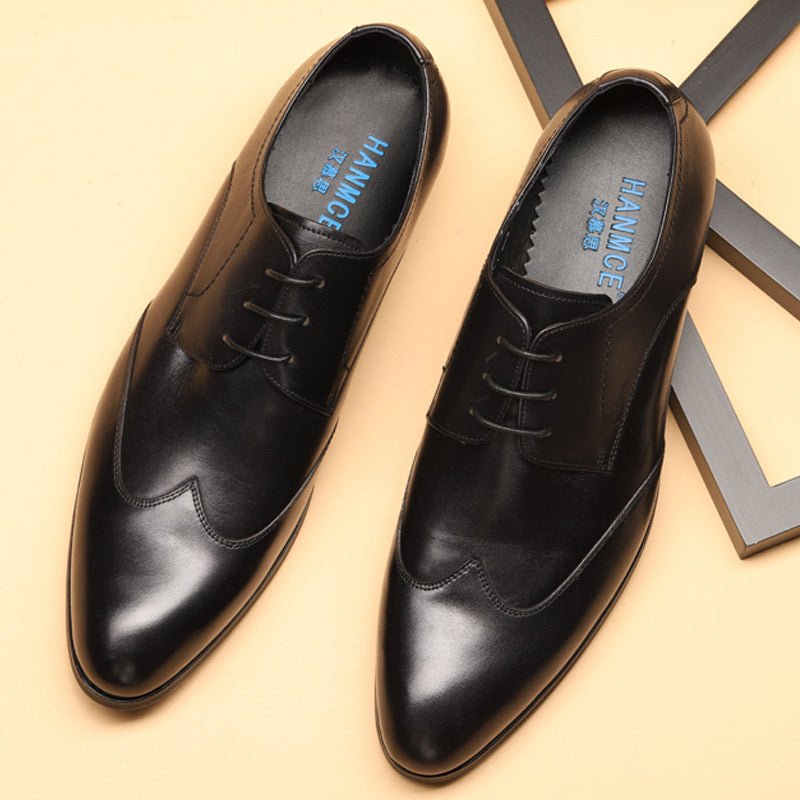 Business Pointed Toe Men's Small Leather Shoes - DunbiBeauty, LLC