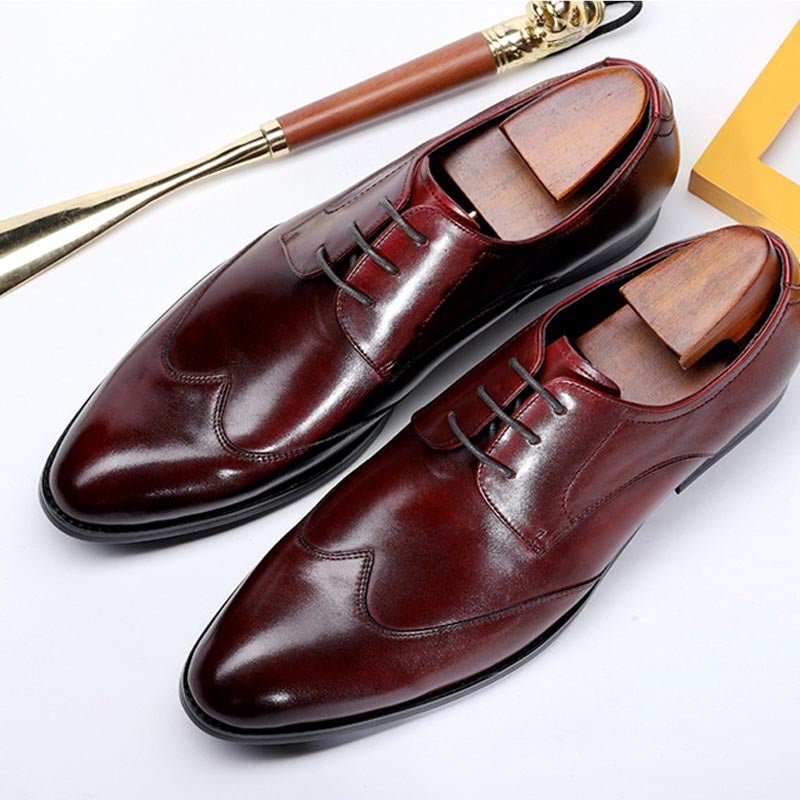 Business Pointed Toe Men's Small Leather Shoes - DunbiBeauty, LLC