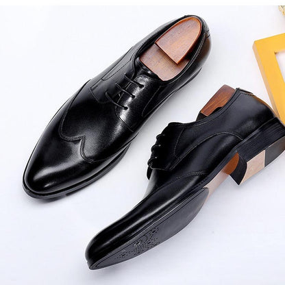 Business Pointed Toe Men's Small Leather Shoes - DunbiBeauty, LLC