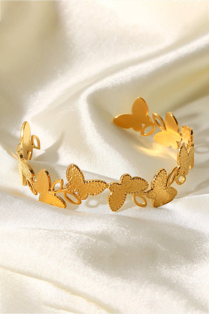 Butterfly-Shape Open Bracelet - DunbiBeauty, LLC