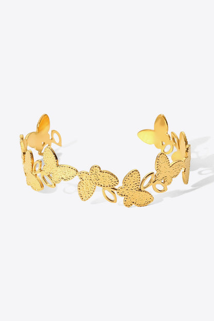 Butterfly-Shape Open Bracelet - DunbiBeauty, LLC