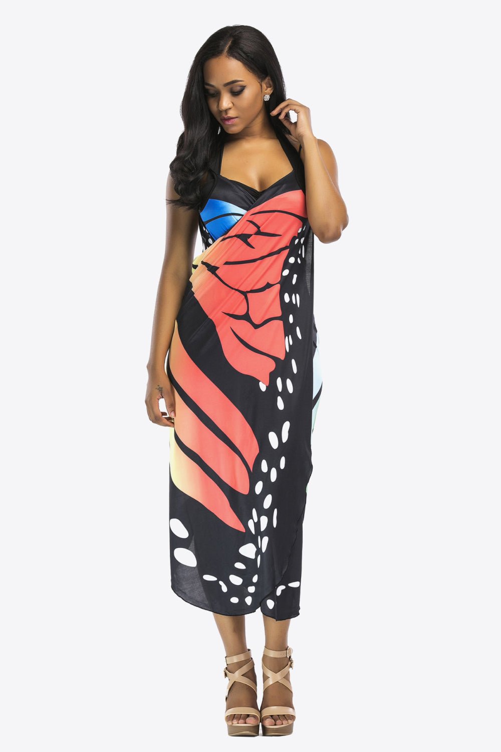 Butterfly Spaghetti Strap Cover Up - DunbiBeauty, LLC