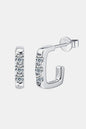 Moissanite 925 Sterling Silver Geometrical Huggie Earrings