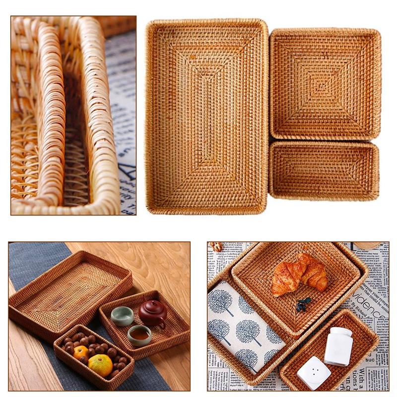 Rattan Wicker Woven Storage Fruit Basket Zendrop