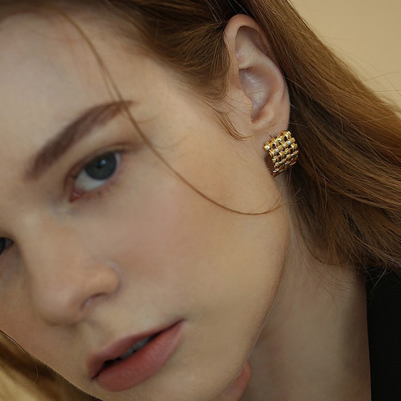 Retro Irregular Geometric Stud Earrings Kiwidrop