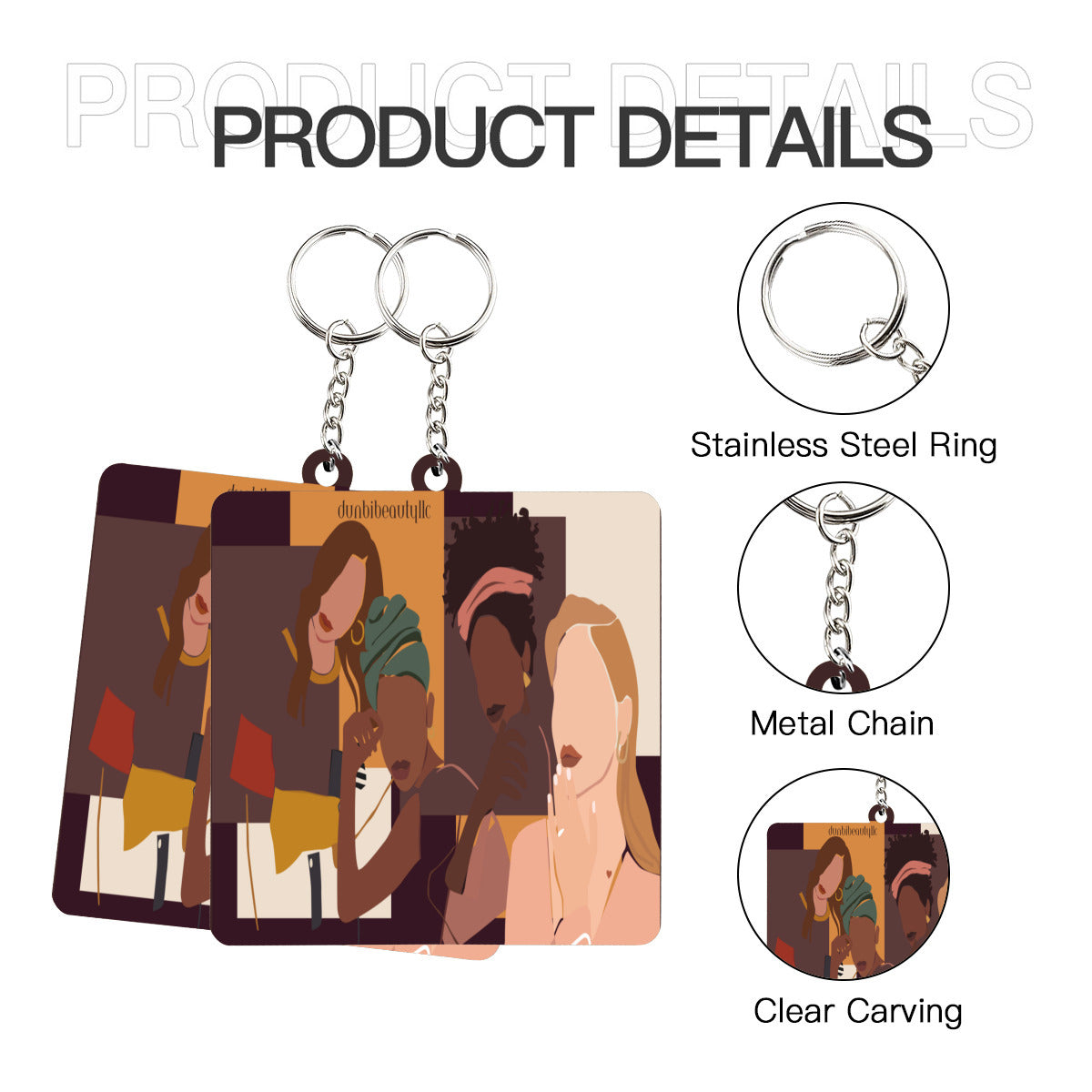 Wooden square keychain (double-sided design) | MDF - DUNBIBEAUTYLLC (6650 × 3759 px) (14) Afro Latinas, Latinas, Community, Beauty, Grace, Style, Fashion. Trendsetters (Designed by Dunbi)