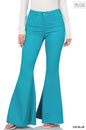 Plus Size High Rise Super Flare Denim Pants By Zenana Kiwidrop