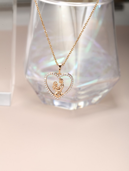 A fashion simple temperament atmosphere cold wind design sense of advanced plated 18K gold love thin chain can adjust the daily model wear Halloween Teachers' day gift