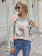 Printed Round Neck Raglan Sleeve Tee