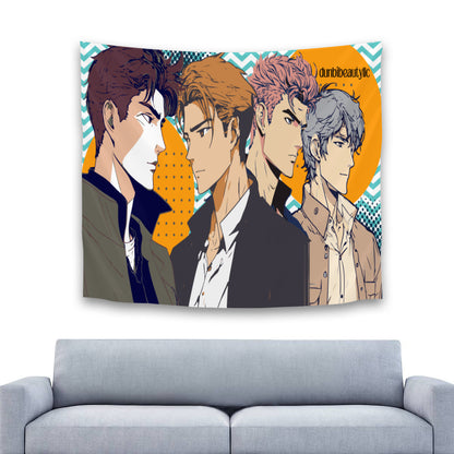 Tapestry(29×37inch) | Polyester - Anime, Nostalgia, Guy Crush, Boys, Emotions, Friendship, Handsome (Designed by Dunbi)