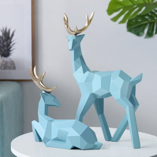 Reindeer Figurines Sculpture Zendrop