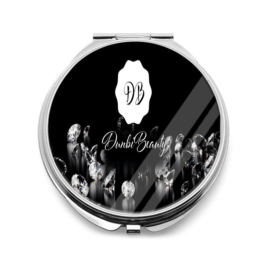 Portable Cosmetic Mirror｜Stainless Steel - DUNBIBEAUTYLLC Logo (Designed by Dunbi)