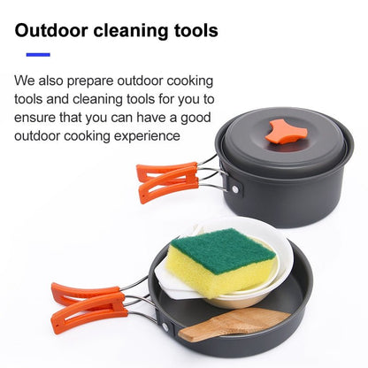 Camping Tableware Outdoor Cookware Set Pots Tourist Dishes Bowler Kitchen Equipment Gear Utensils Hiking Picnic Travel - DunbiBeauty, LLC