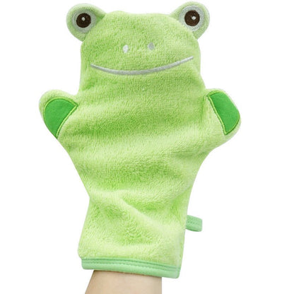 Cartoon Infant Baby Bath Glove Towel Cute Animal Super Soft Cotton Bath Shower Brush Sponge Deep Cleansing Skin For Children - DunbiBeauty, LLC