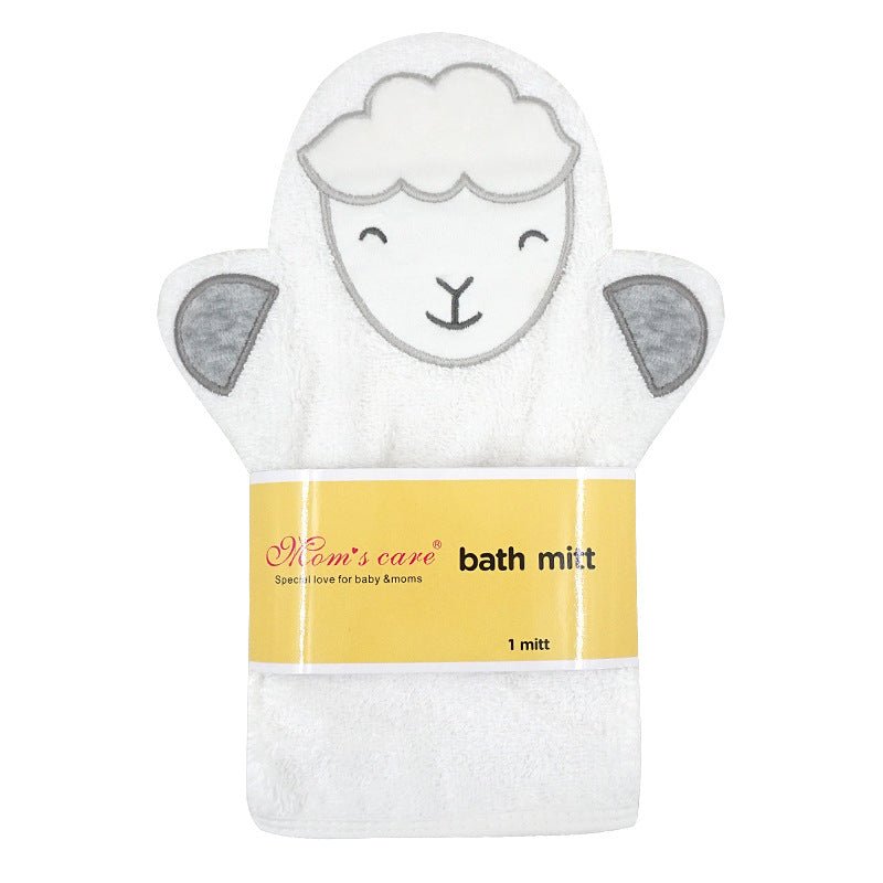 Cartoon Infant Baby Bath Glove Towel Cute Animal Super Soft Cotton Bath Shower Brush Sponge Deep Cleansing Skin For Children - DunbiBeauty, LLC