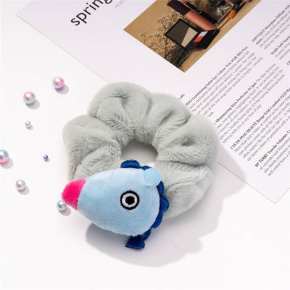 Cartoon plush hair ring three-dimensional doll large ring female cute hair ring head rope rubber band hair accessories - DunbiBeauty, LLC