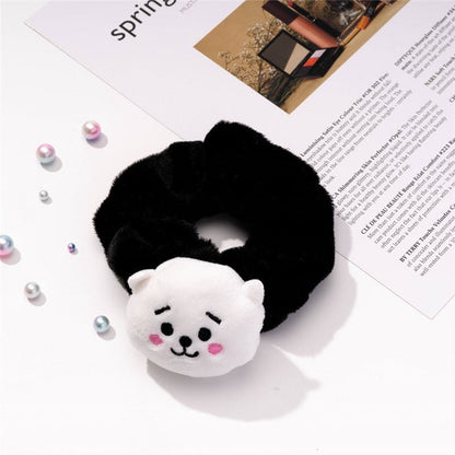 Cartoon plush hair ring three-dimensional doll large ring female cute hair ring head rope rubber band hair accessories - DunbiBeauty, LLC