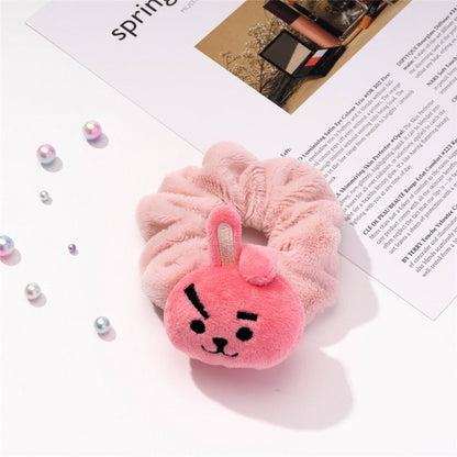 Cartoon plush hair ring three-dimensional doll large ring female cute hair ring head rope rubber band hair accessories - DunbiBeauty, LLC