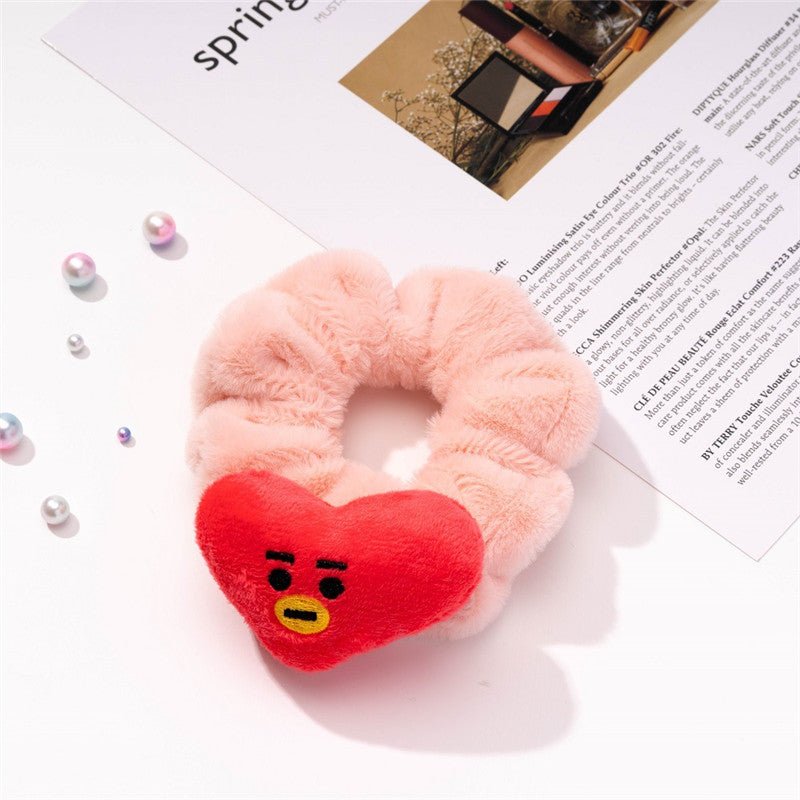 Cartoon plush hair ring three-dimensional doll large ring female cute hair ring head rope rubber band hair accessories - DunbiBeauty, LLC