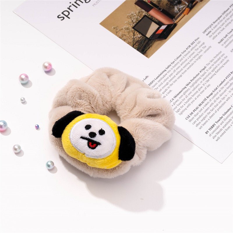 Cartoon plush hair ring three-dimensional doll large ring female cute hair ring head rope rubber band hair accessories - DunbiBeauty, LLC