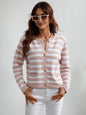 Casual Single-Breasted Striped Cardigan - DunbiBeauty, LLC