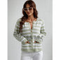 Casual Single-Breasted Striped Cardigan - DunbiBeauty, LLC