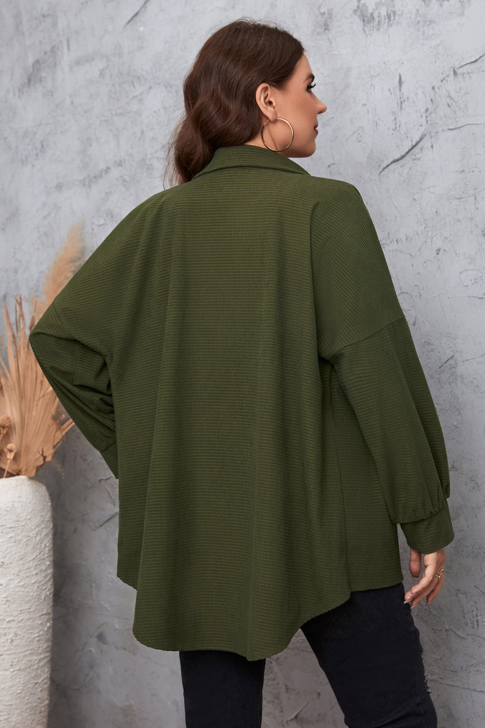 Plus Size Dropped Shoulder Shirt